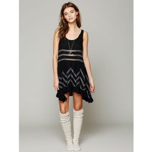 Intimately Free People Voile & Lace Trapeze Slip